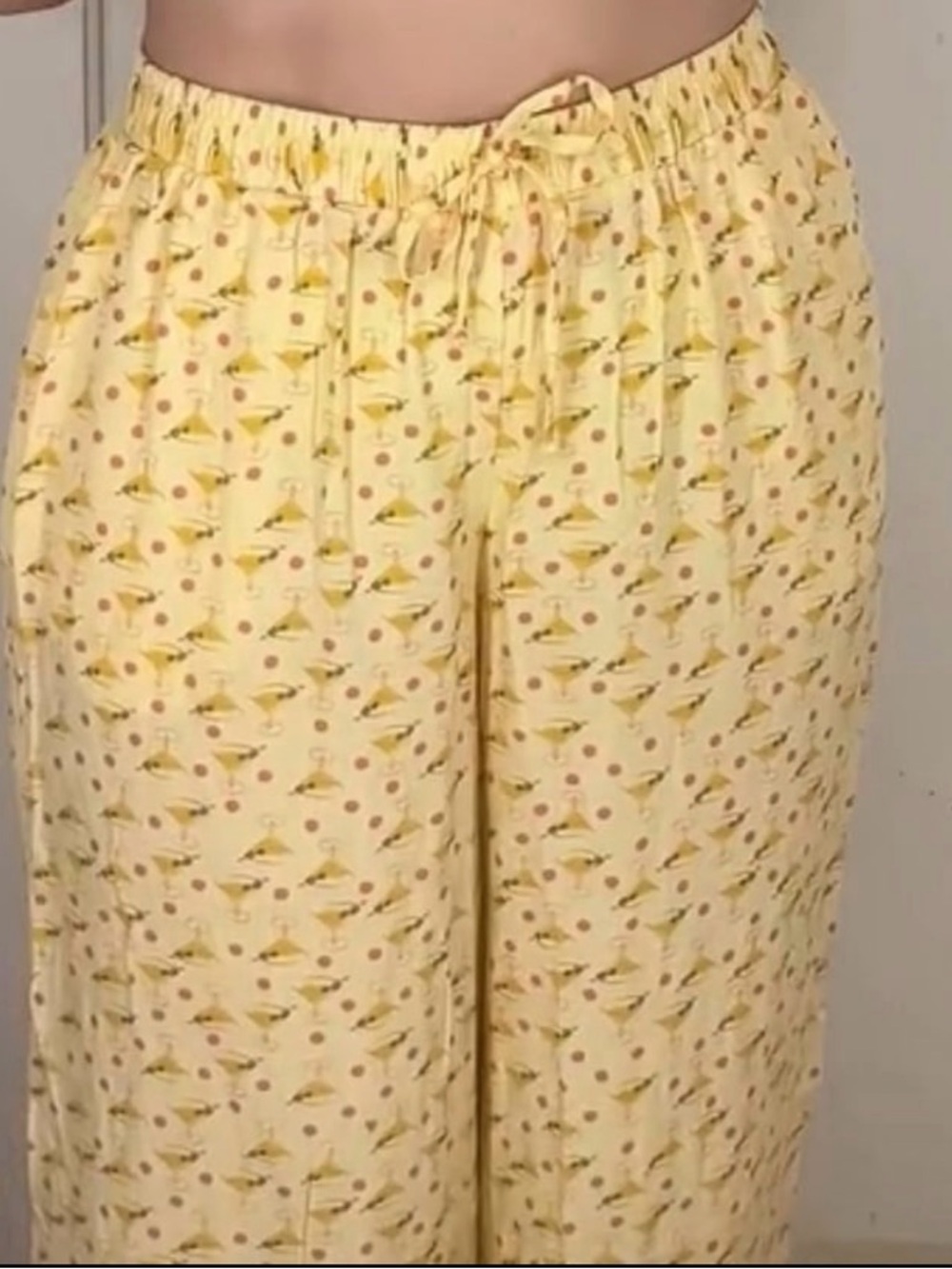 Dippin' Daisy's Pale Yellow Wide-Leg olive Martinis pants